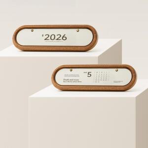 미니 탁상 달력 원목 2026 빈티지 캘린더 데스크 화이트