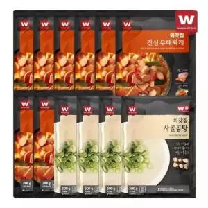 진심 부대찌개 8팩+사골육수 4팩