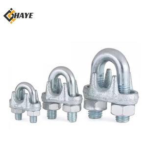 핫아연 도금 냉간 U 타입 와이어 로프 클램프 케이블 볼트 모양 클립 스틸