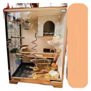 원목 새장 집 놀이터 대형 앵무새 통창 고급형 투명