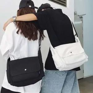 커플가방 외출용 데일리 베이직 캔버스 크로스백