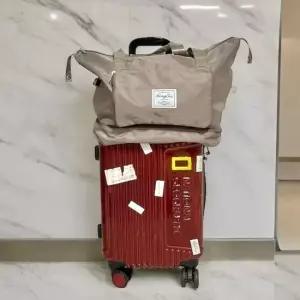 여행용 신발수납 보스턴백 짐가방 카키