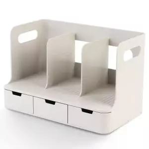 시스맥스 서랍책꽂이 베이지 책정리 문구 소품 보관 서류꽂이 책진열대 데스크멀티박스
