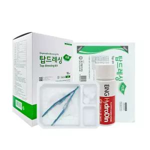 메디탑 멸균 드레싱키트 일회용 E형 (10개입) + 밴드골드 하이드로딘 (빨간약) 16ml 세트
