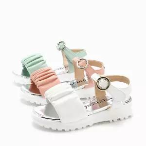 주름 국산 아동 키즈 주니어 여름 휴가 여 초등학생 여아샌들