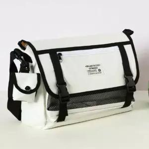 메신저백 캐주얼 데일리 보조 학생 가방 아이보리