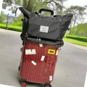 여행용 보스턴백 블랙 보조가방 이사 접이식