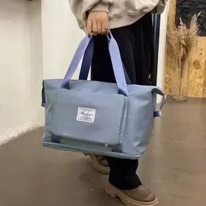 접이식 쇼퍼백 롤링 확장 지퍼 대용량 장바구니 짐가방