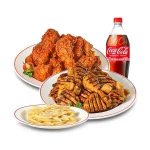 (꾸브라꼬) 데리꾸브+170도 양념치킨+양념감자+콜라1.25L