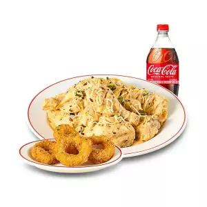 (꾸브라꼬) 순살까르보꾸브+새우링4p+콜라1.25L