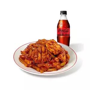 (꾸브라꼬) 순살 저당양념꾸브+제로콜라500ml