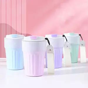 가벼운 보온보냉 텀블러 380ml 그라데이션 컬러 미니 개인컵