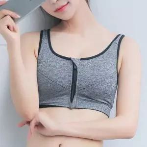 [콩심팥심]스포츠 앞지퍼 브라탑 슬림핏 트레이닝 요가 집업나시 요가브라탑