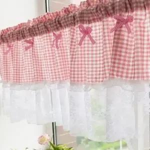 공간 인테리어 커튼 분리 주방 가림막 창문 레이스