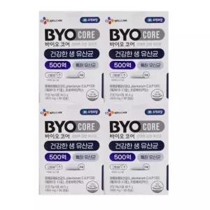 CJ 바이오코어 500억 보장 건강한 생 유산균 프로바이오틱스 90캡슐, 4개