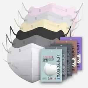 T레이어드2D 4중 KF94 새부리형 마스크 100매5매입X20팩 외