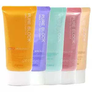 어퓨 퓨어블록 선크림x2개 -데일리 워터프루프 선베이스 아쿠아