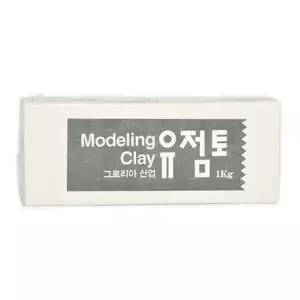 [글로리아]유점토 1kg(오일클레이/유토) 살색, 흰색, 갈색