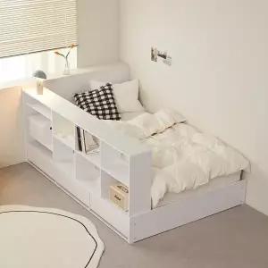 [파로마] 큐브A 책장형 수납침대(SS)_40T 라텍폼스