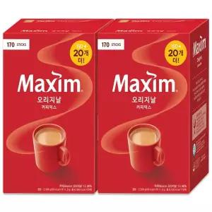 맥심 오리지날 커피믹스 170Tx2개 총340T