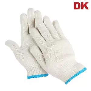 DK KC 면장갑 50g 고급면사 작업용 목장갑 올풀림방지 오버록 100켤레