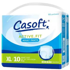 [casoft]케어소프트 성인용 언더웨어 슬립팬티 기저귀 팬티 점보형(XL) 80매