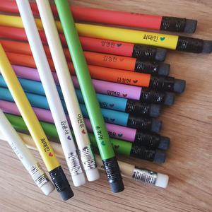 주문제작HB네임연필6자루1세트/다양한색상/다양한디자인/나만의연필