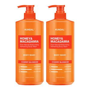 쿤달 바디워시 바디클렌저 체리블라썸향, 1058ml, 2개