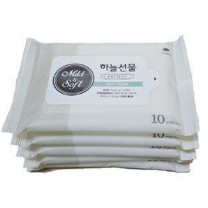 휴대용 물티슈 10매 판촉 선물 여행용 미니 작은 소형 홍보 전단