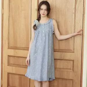 메이플라워 블루퓨어 나시 순면 여성 빅사이즈 원피스 잠옷