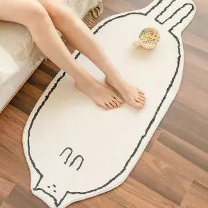 [한빛카페트]소두 뚱냥이 고양이 욕실 발매트 동물 미니러그 50x120cm