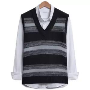 [탑보이][탑보이] 믹스 오버핏 브이넥 니트조끼 (CM002)