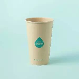 [해피팩][IG] 90파이 16온스 대나무 종이컵 일회용컵 470ml 소량 100개