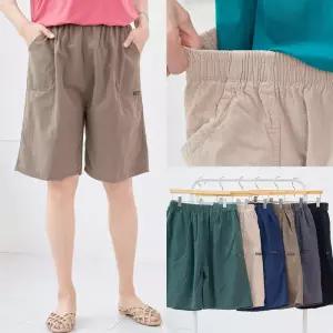 마미소 국민 반바지 찜질방 고무줄 밴딩 5부 통팬츠 면100 아이스 쿨 홈 웨어 엄마 할머니 빅사이즈 40 60 마담 중년 여성 옷