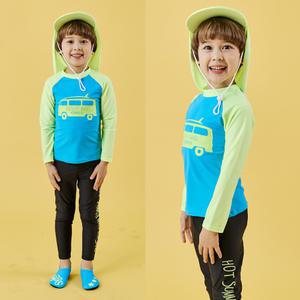 아이스샌드 키즈 남아 래쉬가드 세트+플랩캡+아쿠아슈즈 4피스 유아 아동 수영복 BR88099K