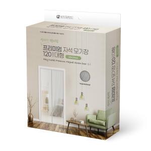 프리미엄 자석모기장 중형 100x210cm 화이트 블랙 현관방충망 자석 현관문방충망 문발