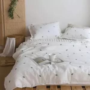 시원한 홀리 뱀부 시어서커 자수 여름이불 풀세트 라지킹(LK)