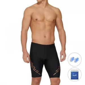 [쿠아로] 남성용 5부 실내수영복 + 귀마개 + 비닐백 세트 NM527BS1