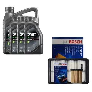 제네시스G80(RG3) 2.5 가솔린 터보 지크 X7 제로 0W30 7L 엔진오일 오일필터 에어필터 세트