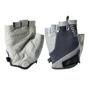 루디스 라이딩 LGM4750E 그레이 캠핑 등산 자전거 5컷 빛반사 반장갑 M, 1개