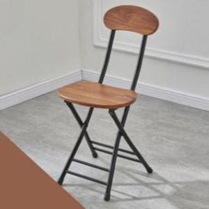 EENH 공간활용 접이식 보조 의자 브라운우드 사무실 등받이접의식의자