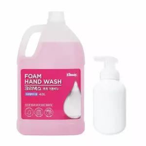 [하프클럽/유한킴벌리]촉촉 거품비누 4L (내츄럴허브향) 폼 솝 + 전용용기