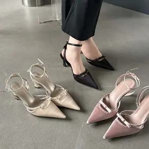 [하프클럽/] 스틸레토 시선집중 스트랩 샌들힐 0181