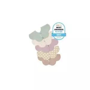 코니턱받이 5종 D세트 민트 핑크라벤더... 1세트 핑크라벤더 베이지 와