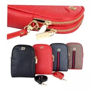 핸드폰 가방 가죽 스트랩 카드지갑 파우치 겸용 보조 크로스 미니백 여성