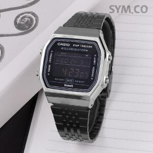 ABL-100WEGG-1B 카시오 빈티지 차콜 사각 블루투스 남자 메탈 시계 c163