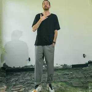 [닥터퍼니스트]닥터퍼니스트 면린넨혼방 루즈핏 스트링 팬츠 라이트그레이 FJAMBP18A