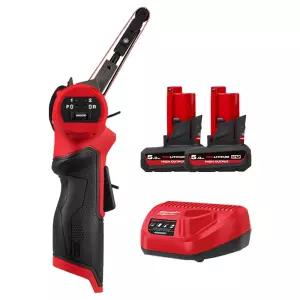 밀워키 M12 FBFL10-502 충전 벨트샌더 12V 5.0Ah 고출력 배터리 2개 세트