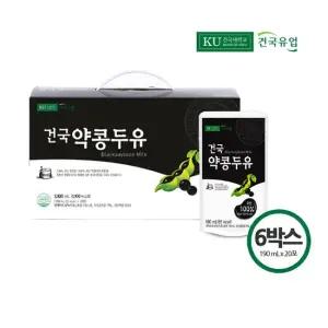 건국유업 건국 약콩두유 120팩 100 국산 검은콩과 국산 약콩