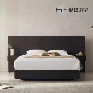 [장인가구]까르뎅차콜 E0등급 LED 호텔 평상형 침대 프레임 LK +400협탁2